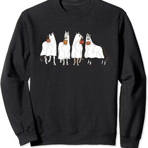 Halloween Horse Ghost Boo Cowboy Western Spooky Season Sweatshirt 90